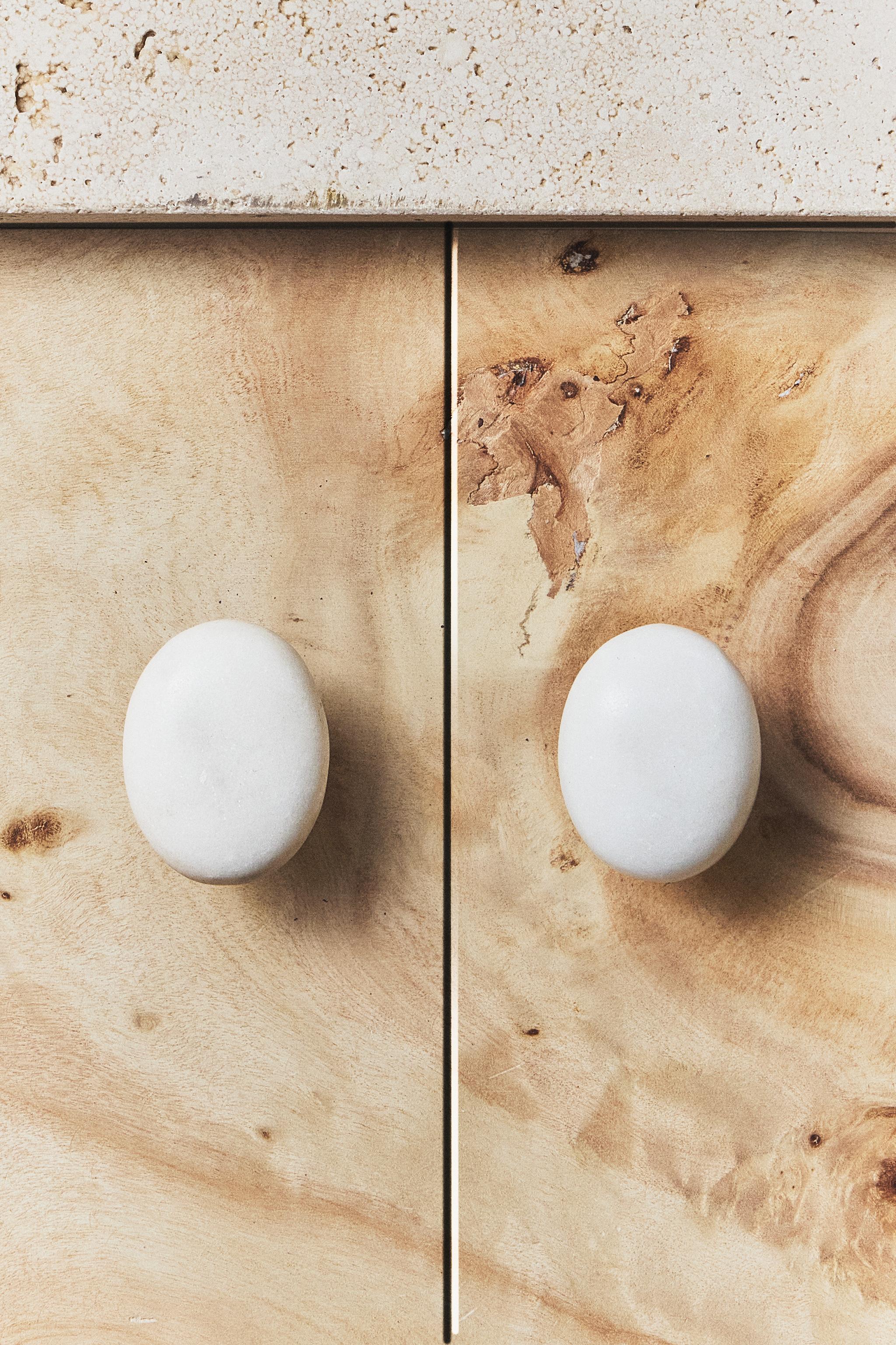 SET OF OVAL MARBLE KNOBS (SET OF 2)